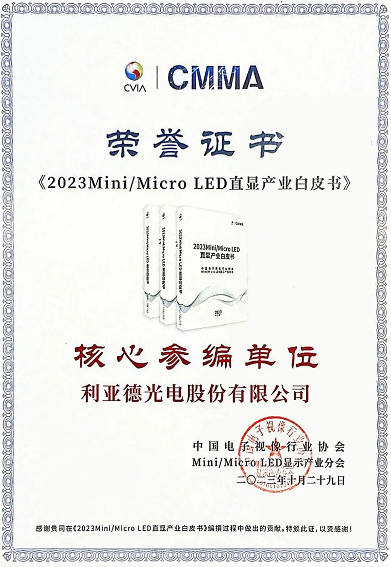 利亞德參與《Mini/Micro LED直顯屏舒適度評價方法》團(tuán)體標(biāo)準(zhǔn)正式實施
